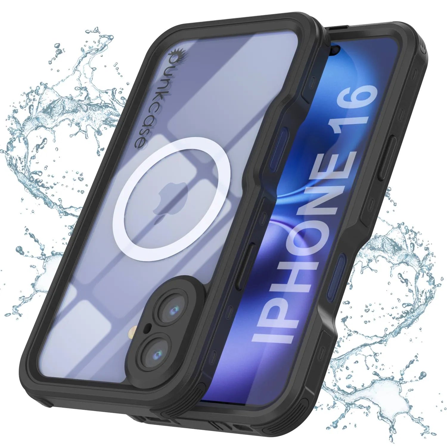 iPhone 16 Waterproof IP68 Case, Punkcase [Purple] [StudStar Series] [Slim Fit] [Dirtproof]