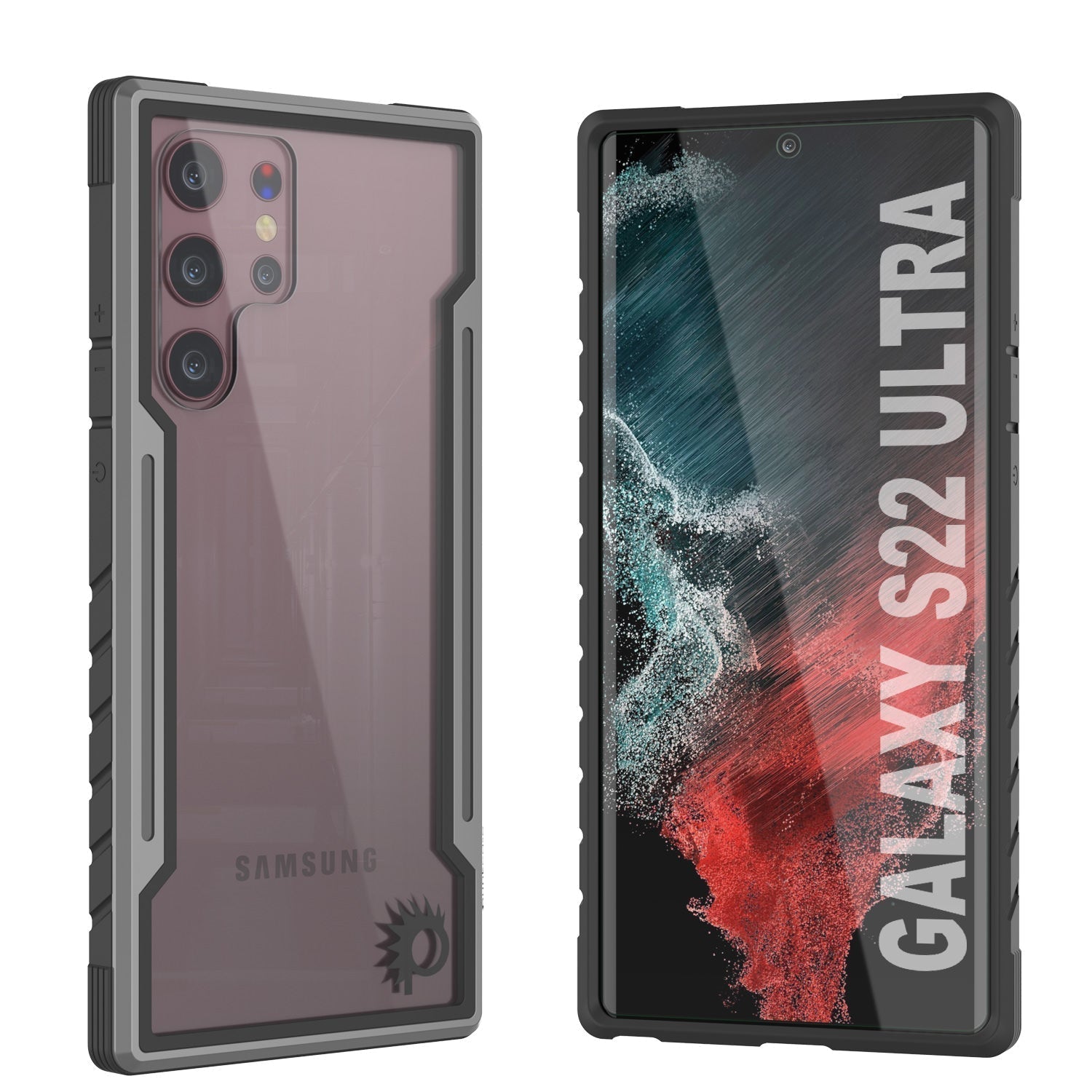 Punkcase S22 Ultra ravenger Case Protective Military Grade Multilayer Cover [Navy Blue]