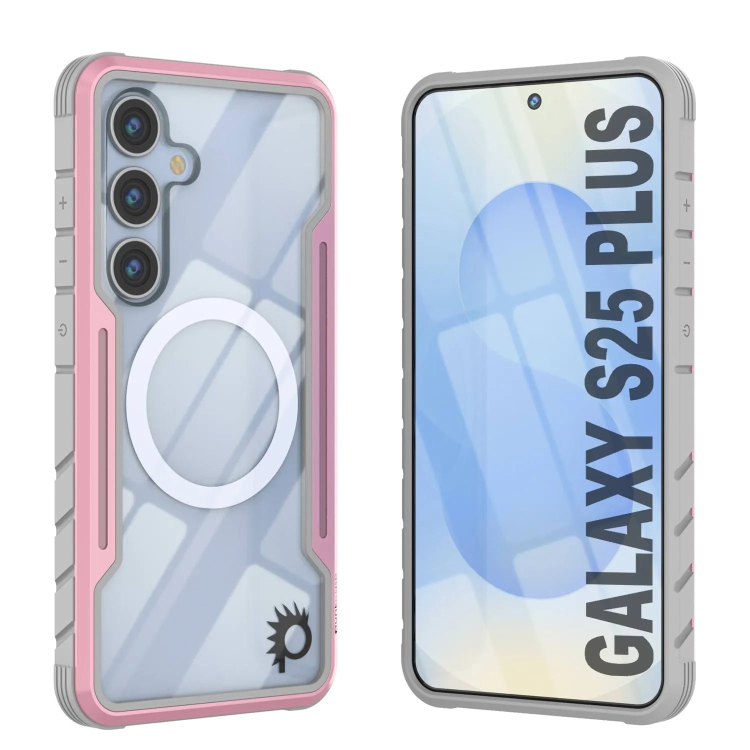 Punkcase S25+ Plus Armor Stealth Case Protective Military Grade Multilayer Cover [Red]