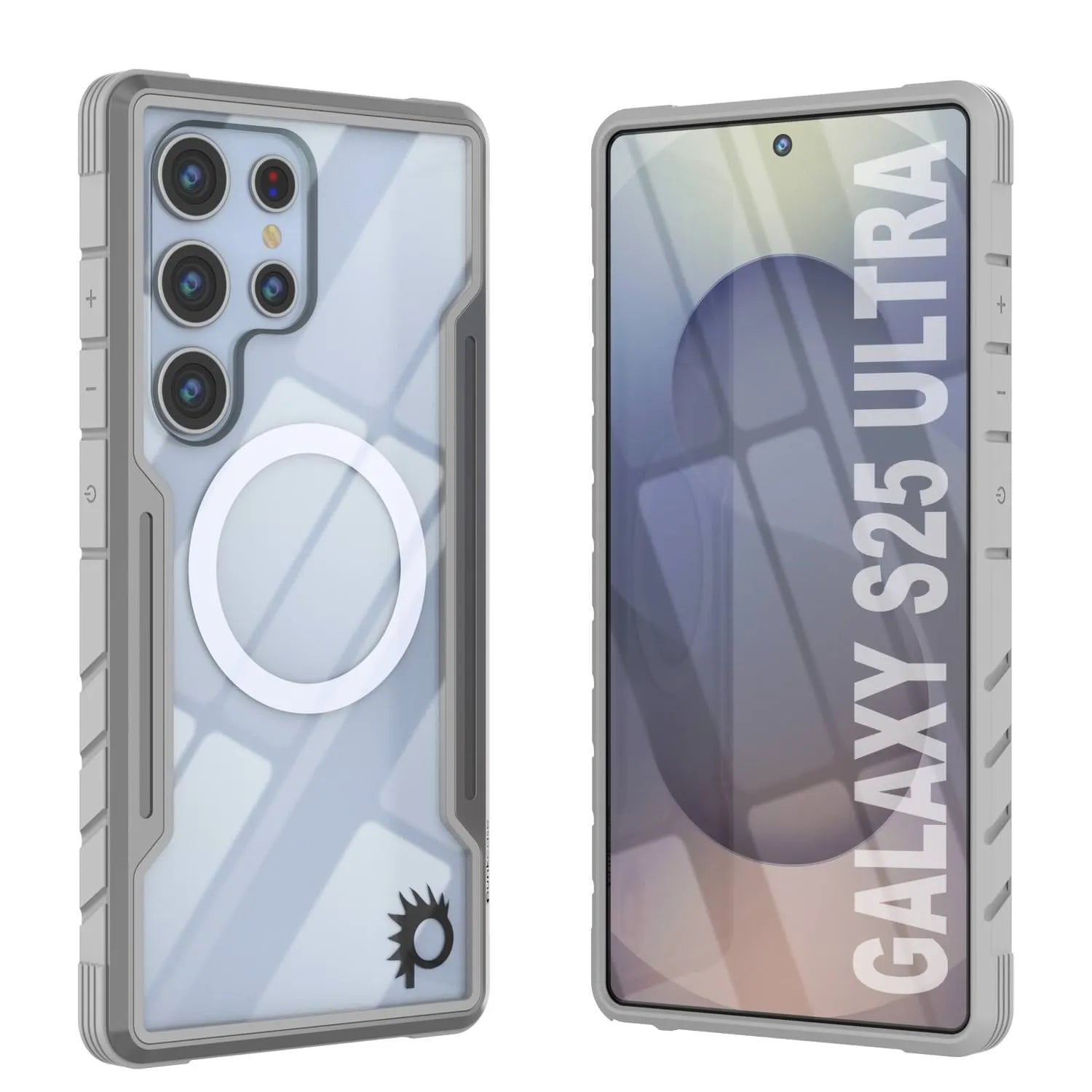 Punkcase S25 Ultra Armor Stealth Case Protective Military Grade Multilayer Cover [Grey-Black]