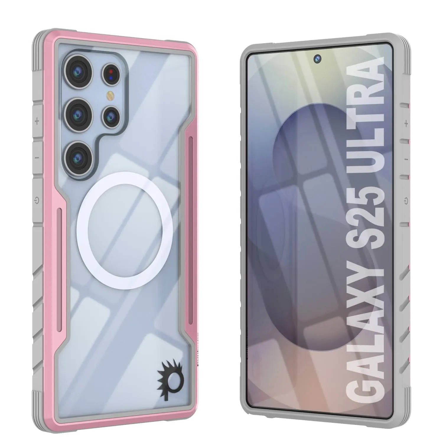 Punkcase S25 Ultra Armor Stealth Case Protective Military Grade Multilayer Cover [Grey-Black]