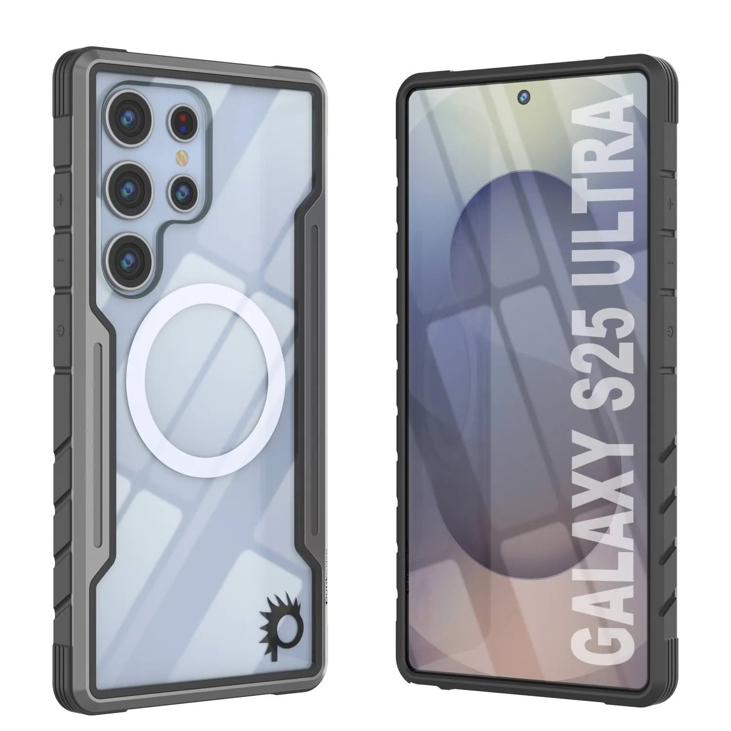 Punkcase S25 Ultra Armor Stealth Case Protective Military Grade Multilayer Cover [Grey]