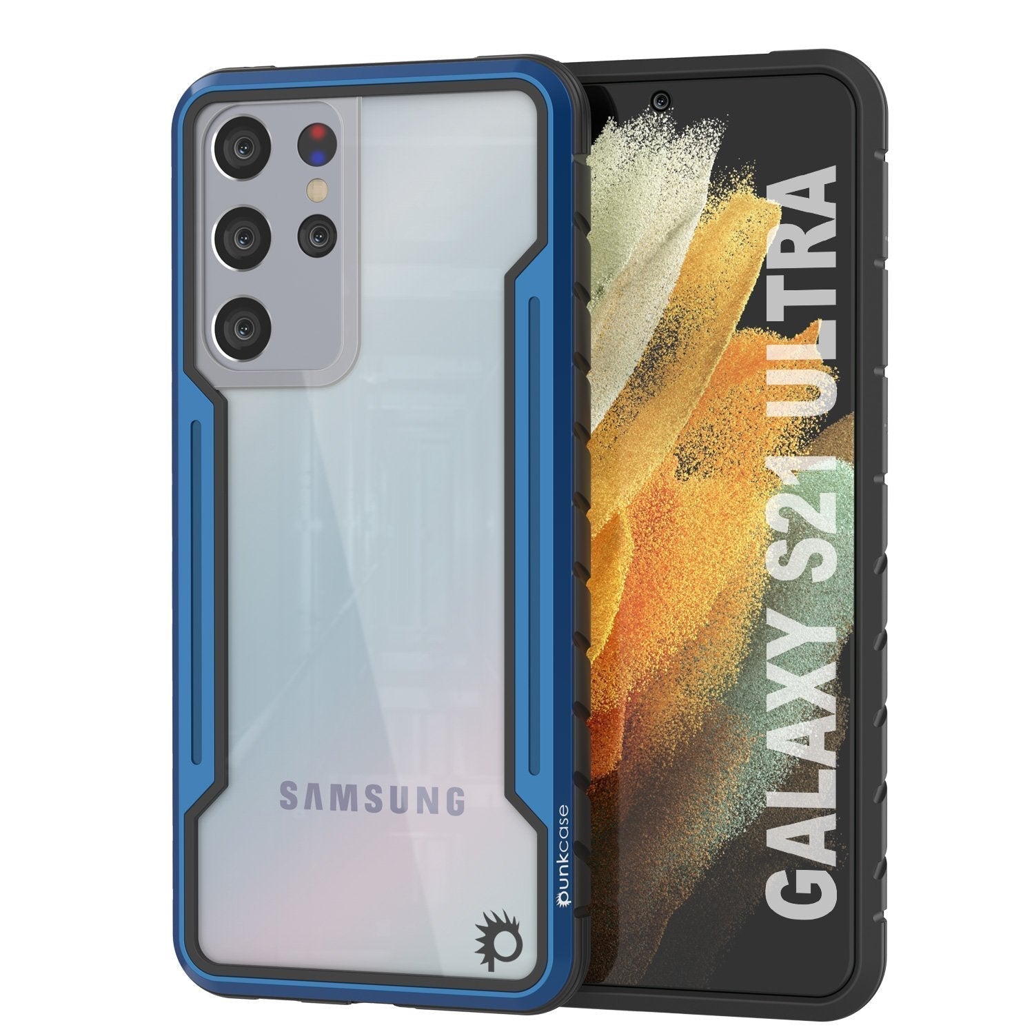 Punkcase S21 Ultra ravenger Case Protective Military Grade Multilayer Cover [Rainbow]