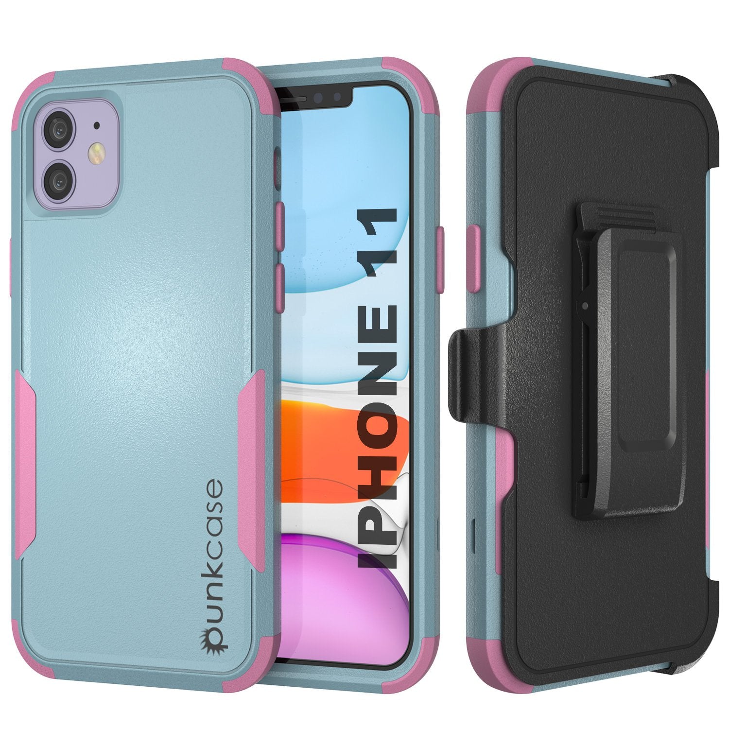 Punkcase for iPhone 11 Belt Clip Multilayer Holster Case [Patron Series] [Black]