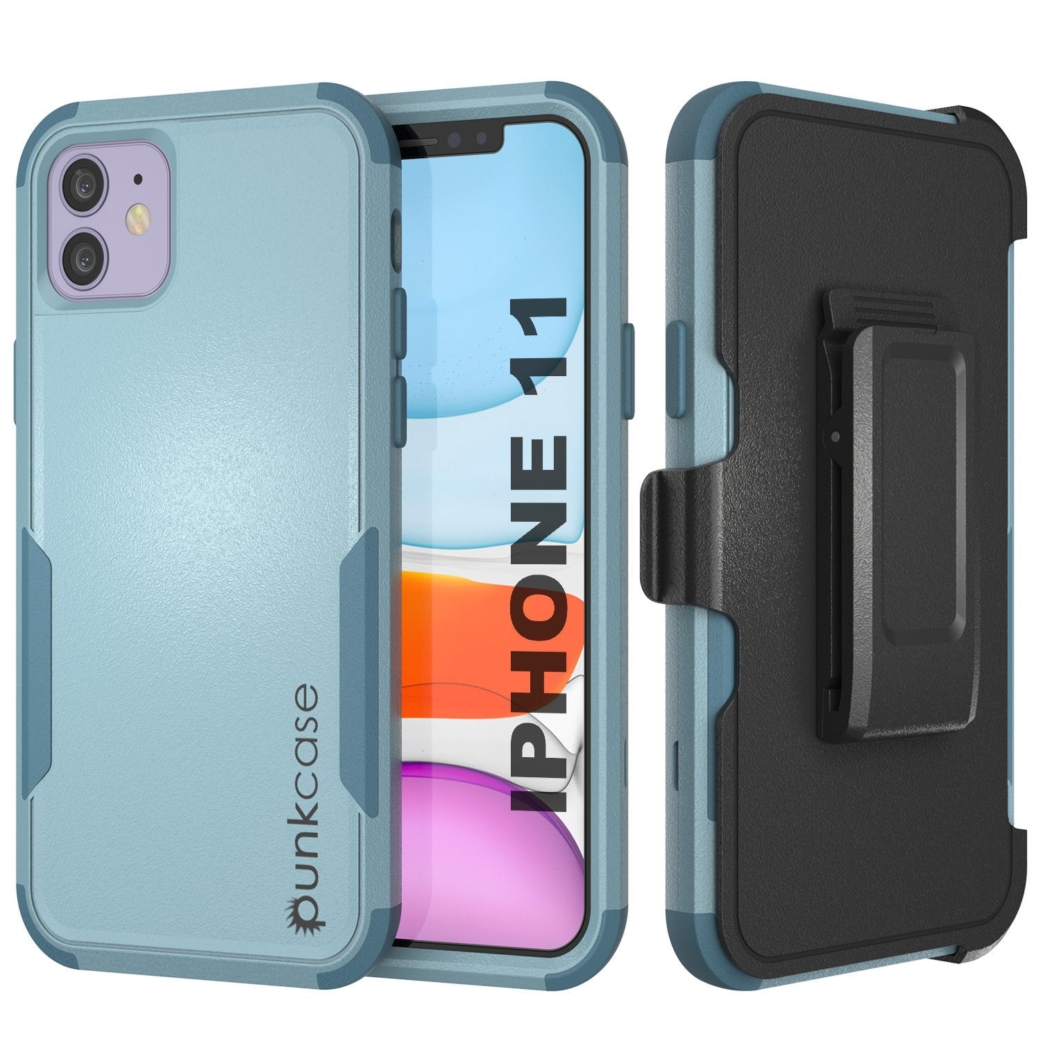 Punkcase for iPhone 11 Belt Clip Multilayer Holster Case [Patron Series] [Red-Black]