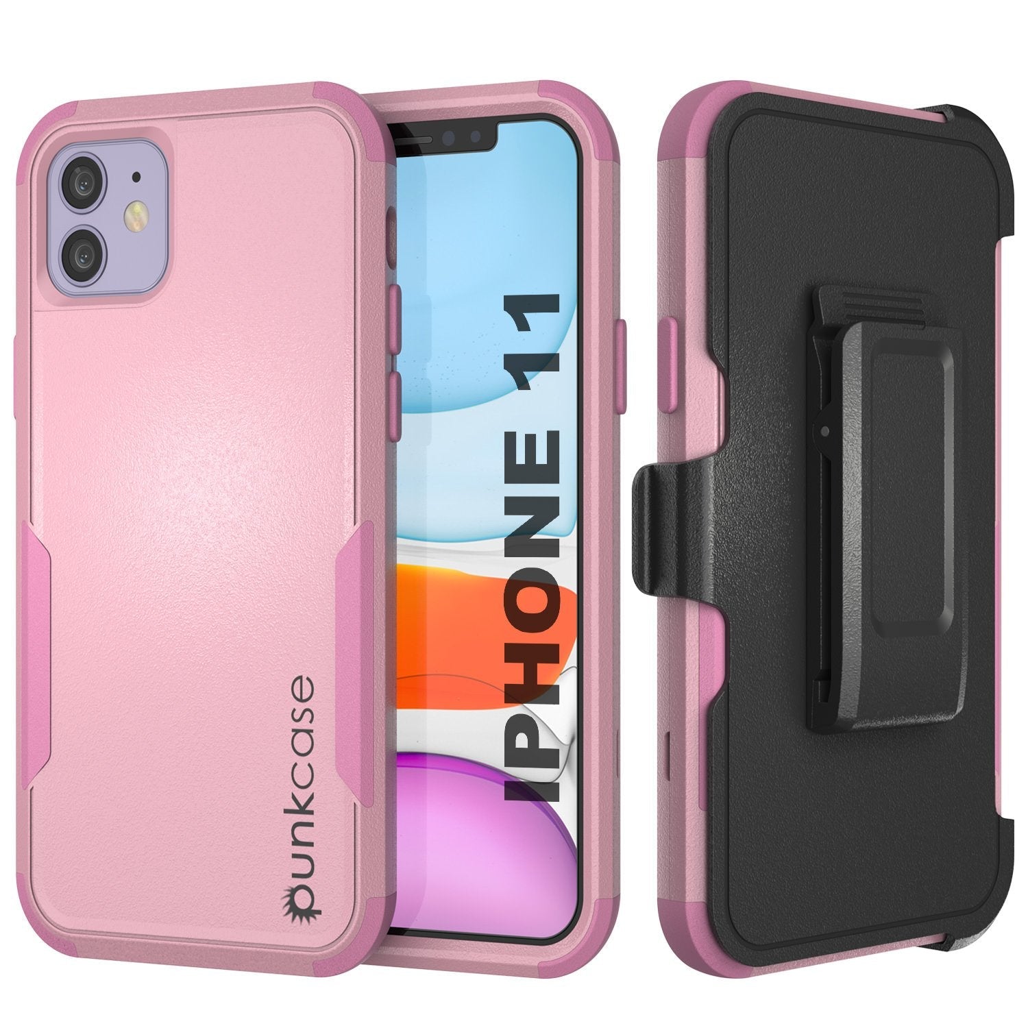 Punkcase for iPhone 11 Belt Clip Multilayer Holster Case [Patron Series] [Black]