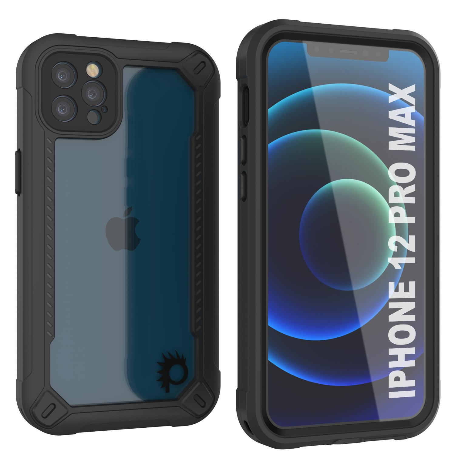 iPhone 12 Pro Max Waterproof IP68 Case, Punkcase [Blue]  [Maximus Series] [Slim Fit] [IP68 Certified] [Shockresistant] Clear Armor Cover with Screen Protector | Ultimate Protection