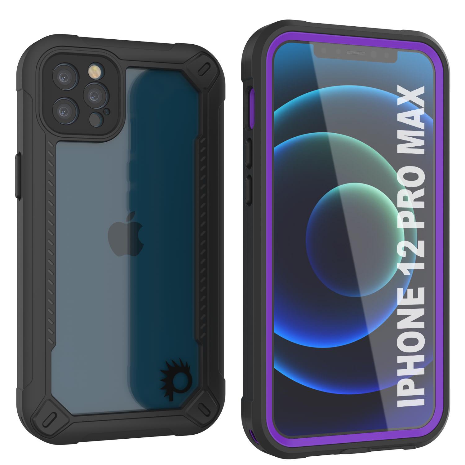 iPhone 12 Pro Max Waterproof IP68 Case, Punkcase [red]  [Maximus Series] [Slim Fit] [IP68 Certified] [Shockresistant] Clear Armor Cover with Screen Protector | Ultimate Protection