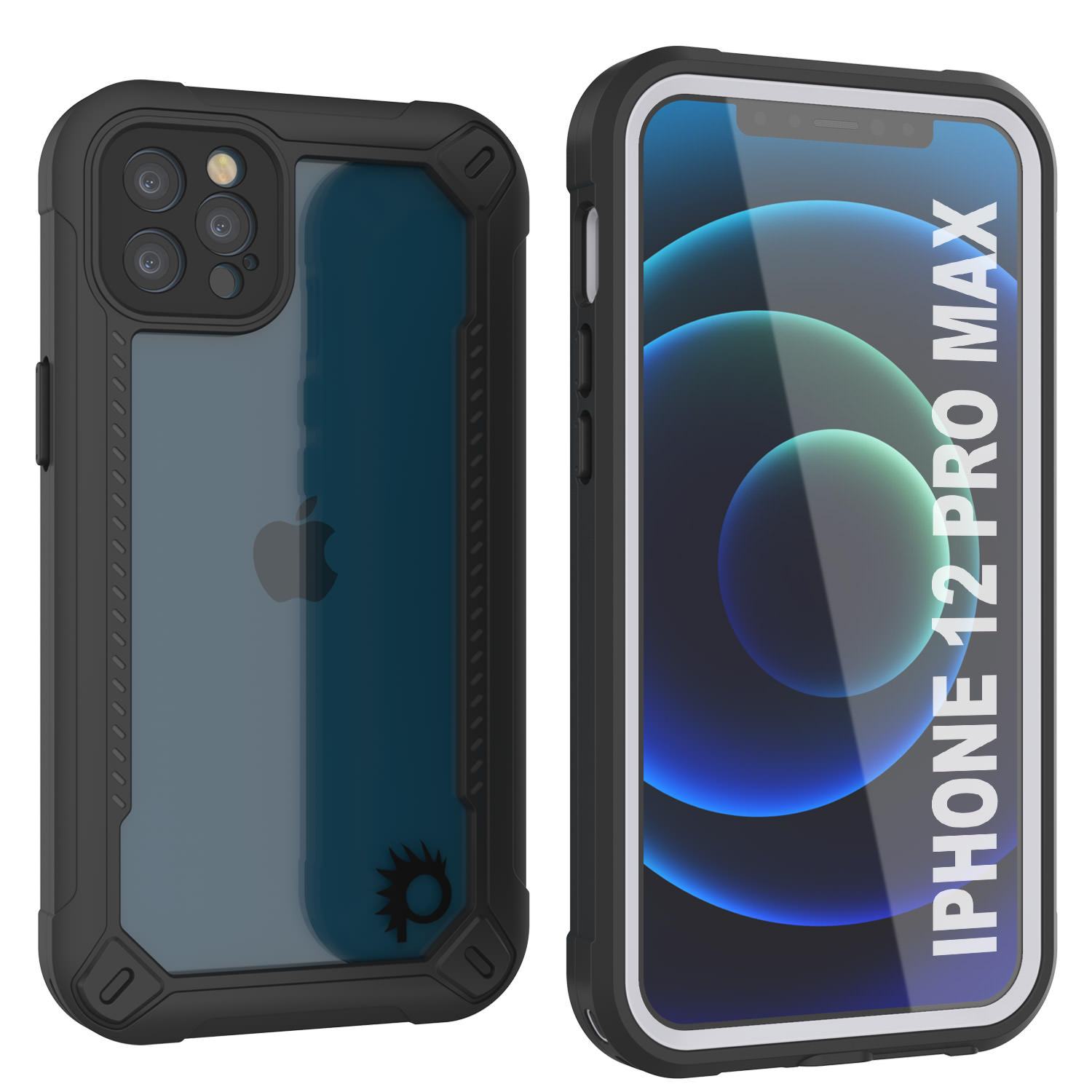 iPhone 12 Pro Max Waterproof IP68 Case, Punkcase [Blue]  [Maximus Series] [Slim Fit] [IP68 Certified] [Shockresistant] Clear Armor Cover with Screen Protector | Ultimate Protection