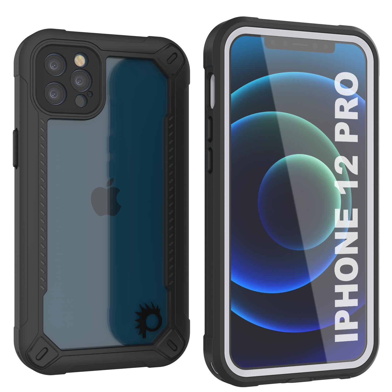 iPhone 12 Pro Waterproof IP68 Case, Punkcase [Green]  [Maximus Series] [Slim Fit] [IP68 Certified] [Shockresistant] Clear Armor Cover with Screen Protector | Ultimate Protection