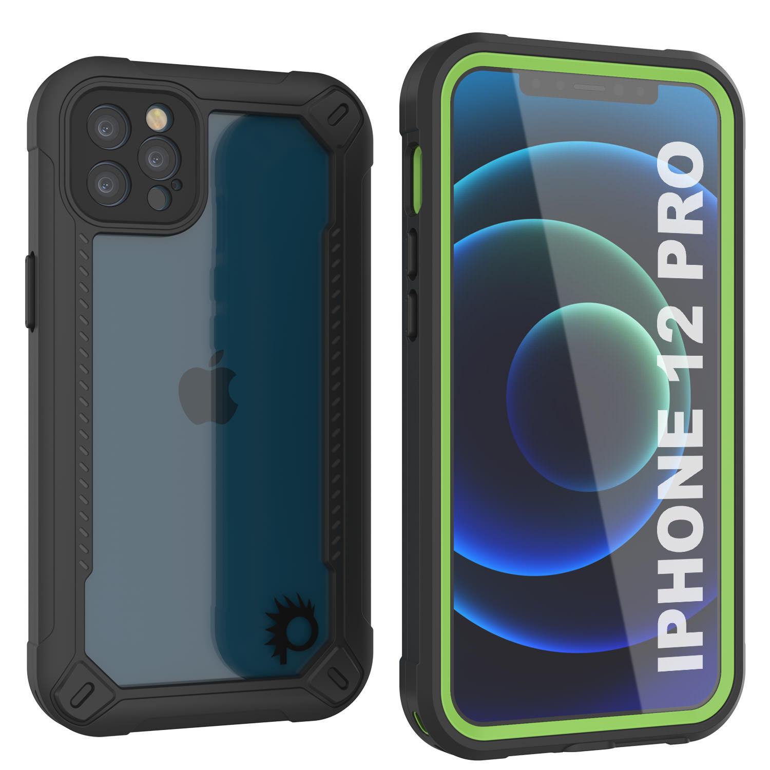iPhone 12 Pro Waterproof IP68 Case, Punkcase [Purple]  [Maximus Series] [Slim Fit] [IP68 Certified] [Shockresistant] Clear Armor Cover with Screen Protector | Ultimate Protection