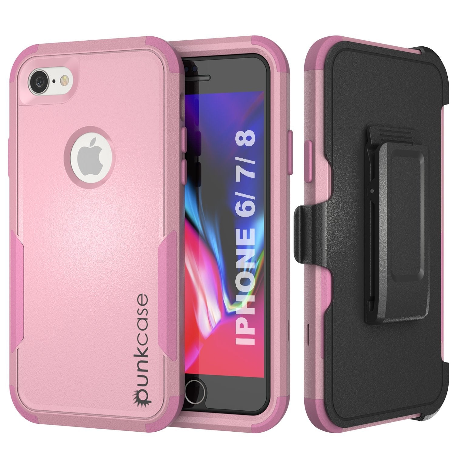 Punkcase for iPhone 8 Belt Clip Multilayer Holster Case [Patron Series] [Navy]