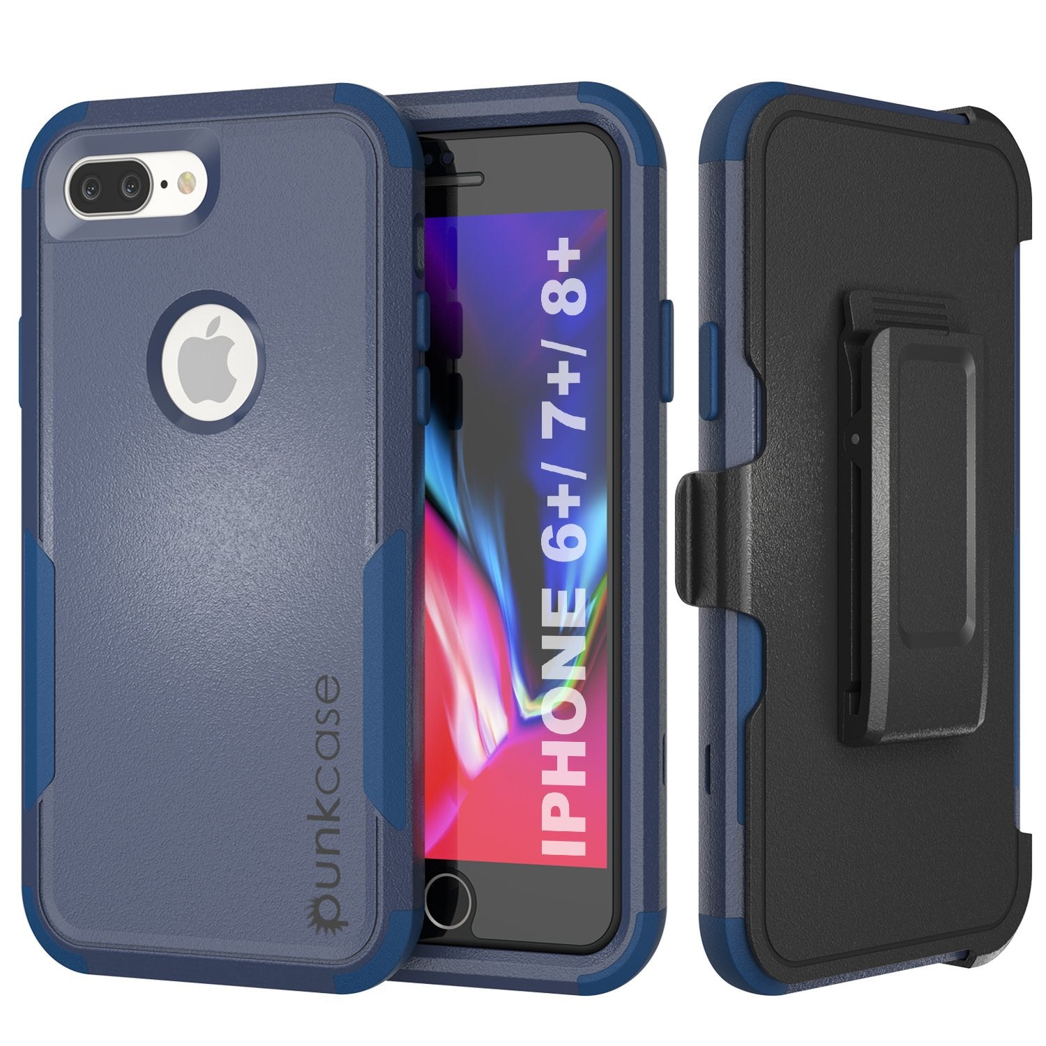 Punkcase for iPhone 8+ Plus Belt Clip Multilayer Holster Case [Patron Series] [Mint]