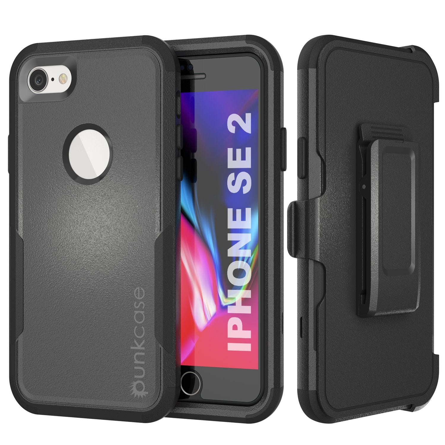 Punkcase for iPhone SE Belt Clip Multilayer Holster Case [Patron Series] [Navy]