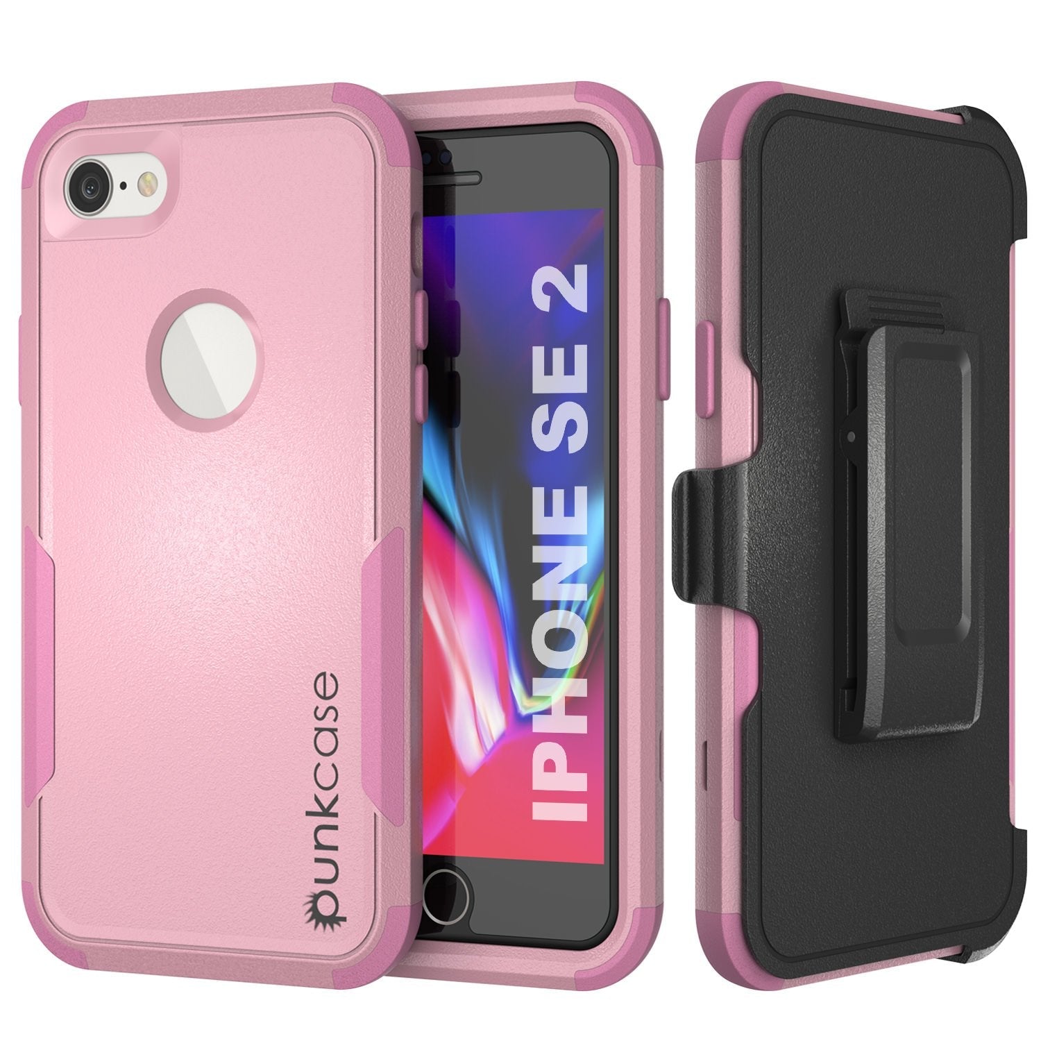 Punkcase for iPhone SE Belt Clip Multilayer Holster Case [Patron Series] [Black]