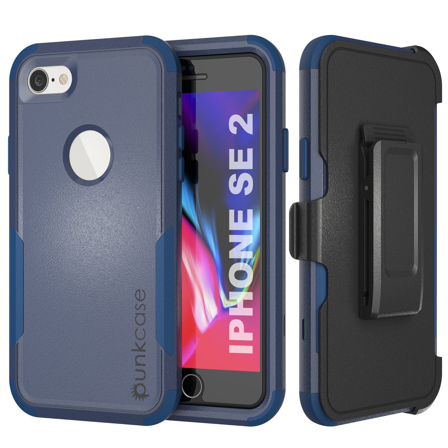 Punkcase for iPhone SE Belt Clip Multilayer Holster Case [Patron Series] [Mint-Pink]
