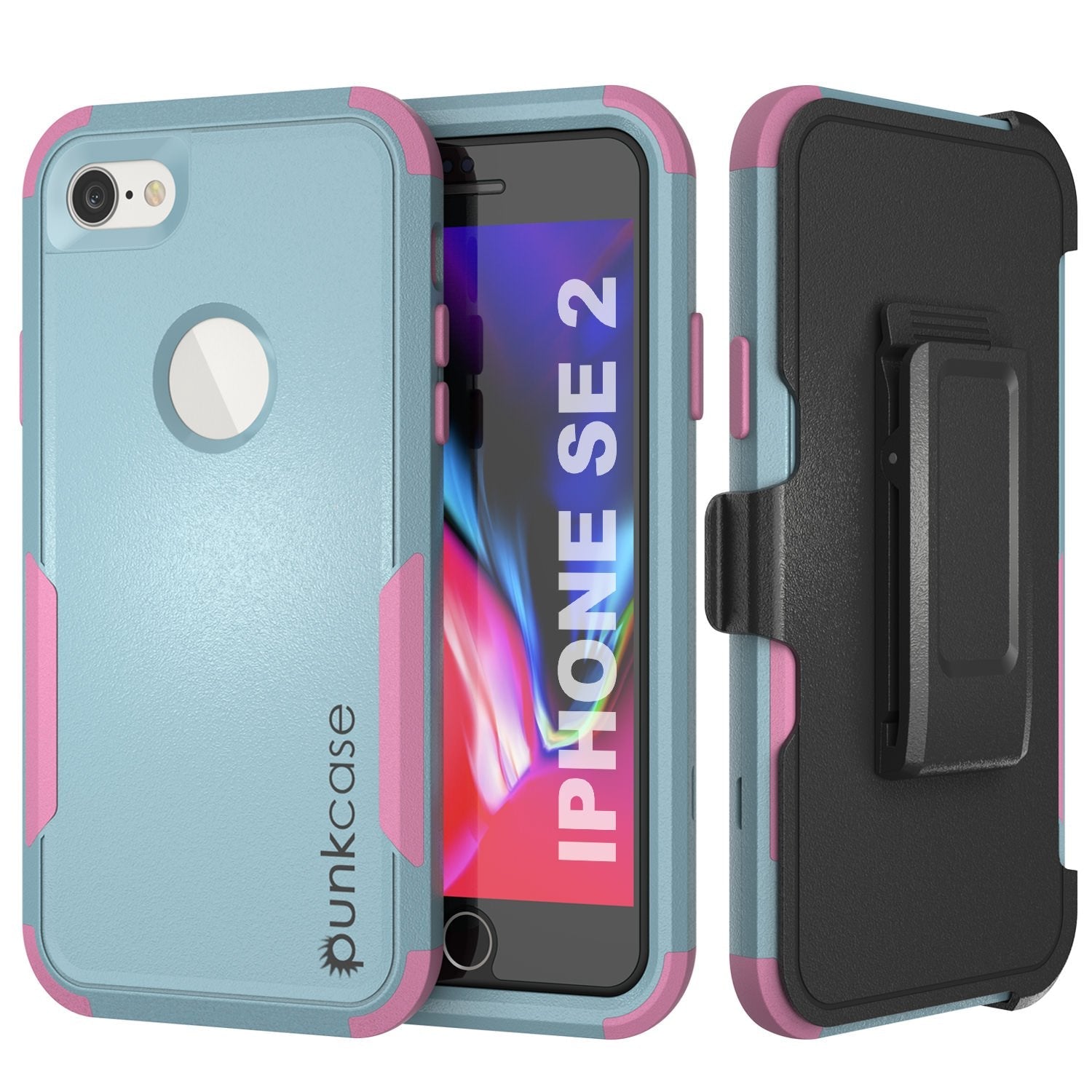 Punkcase for iPhone SE Belt Clip Multilayer Holster Case [Patron Series] [Black]