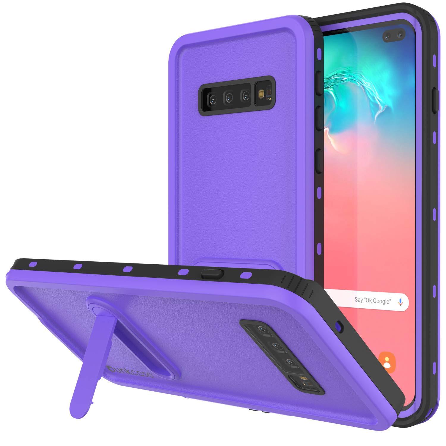 Galaxy S10+ Plus Waterproof Case, Punkcase [KickStud Series] Armor Cover [White]