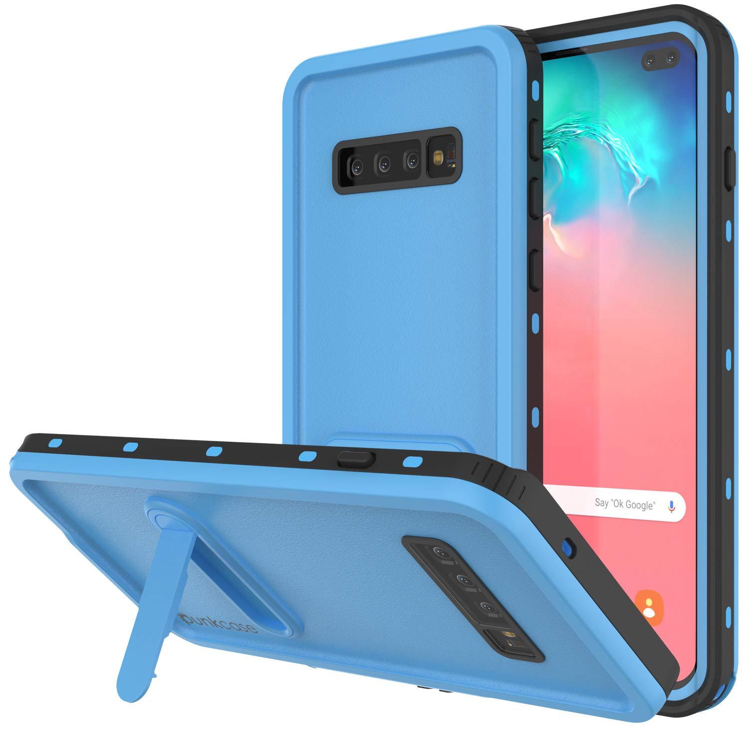 Galaxy S10+ Plus Waterproof Case, Punkcase [KickStud Series] Armor Cover [Purple]