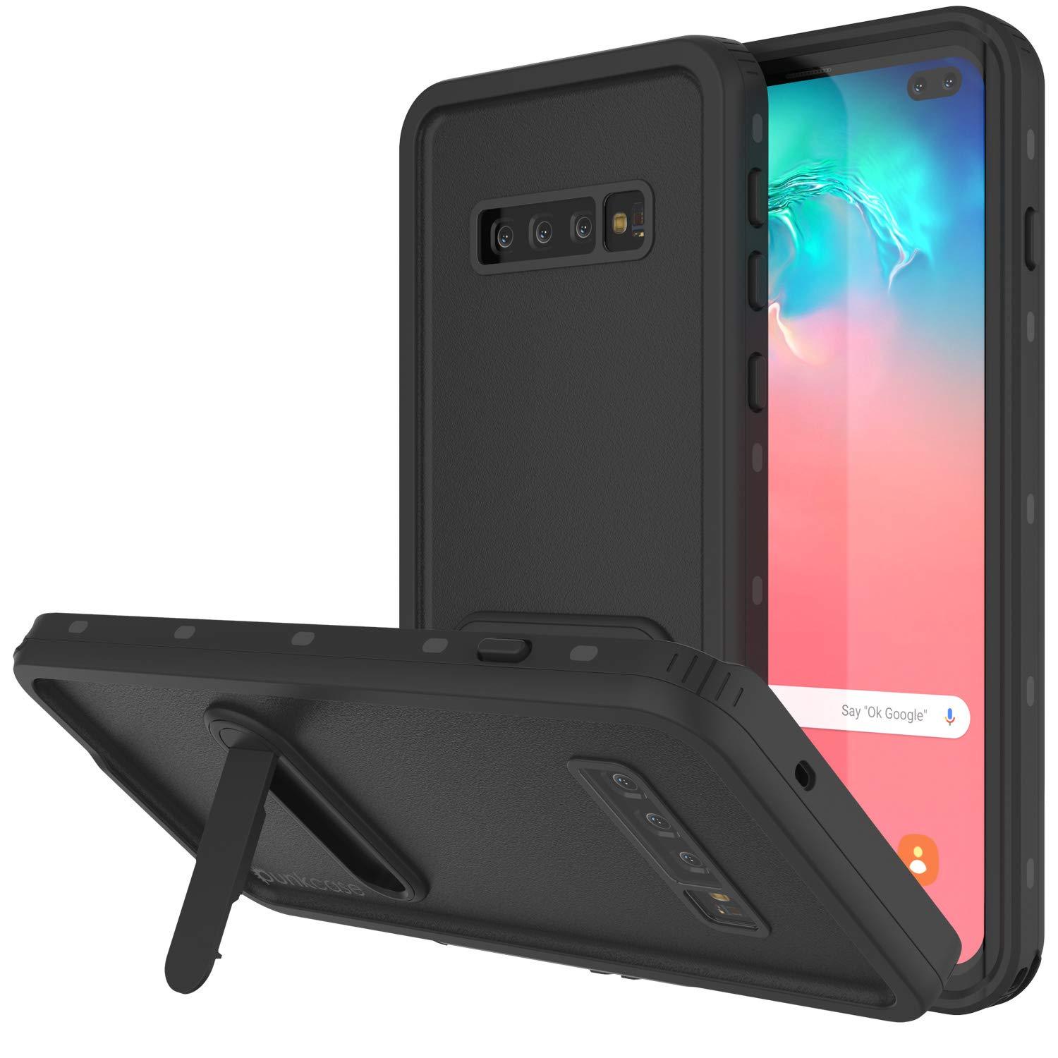 Galaxy S10+ Plus Waterproof Case, Punkcase [KickStud Series] Armor Cover [Pink]