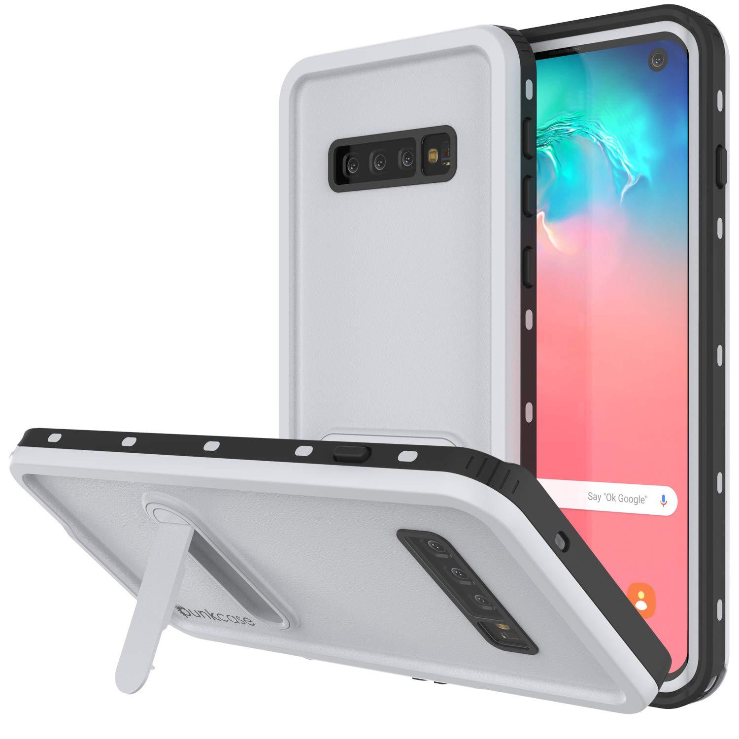 Galaxy S10 Waterproof Case, Punkcase [KickStud Series] Armor Cover [Black]