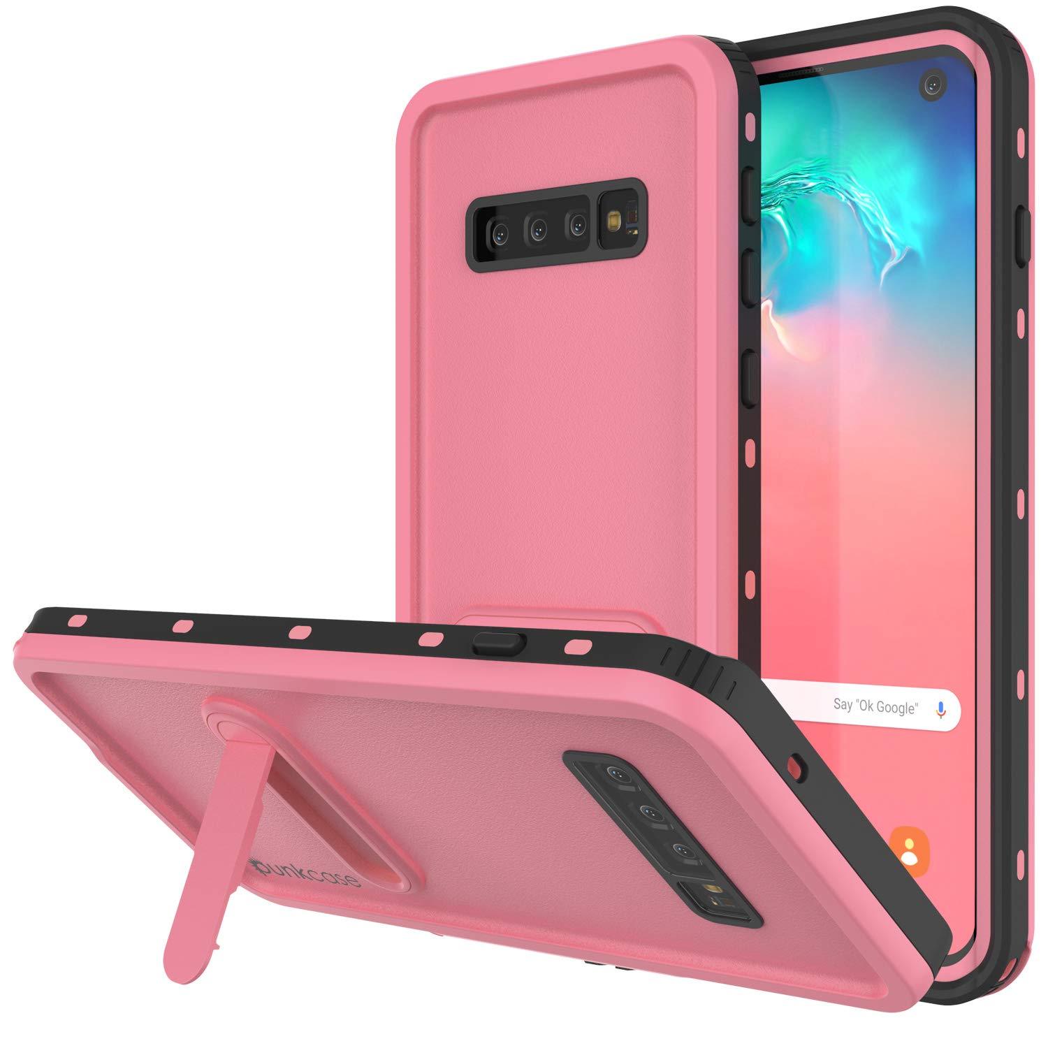 Galaxy S10 Waterproof Case, Punkcase [KickStud Series] Armor Cover [Light Blue]