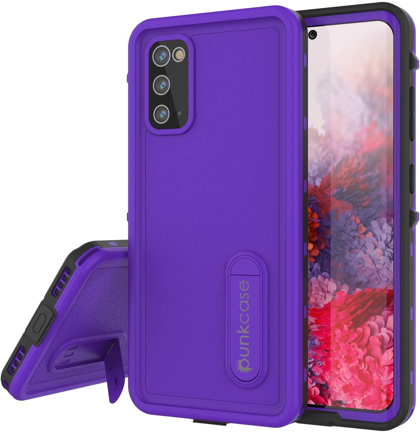 Galaxy S20 Waterproof Case, Punkcase [KickStud Series] Armor Cover [Black]