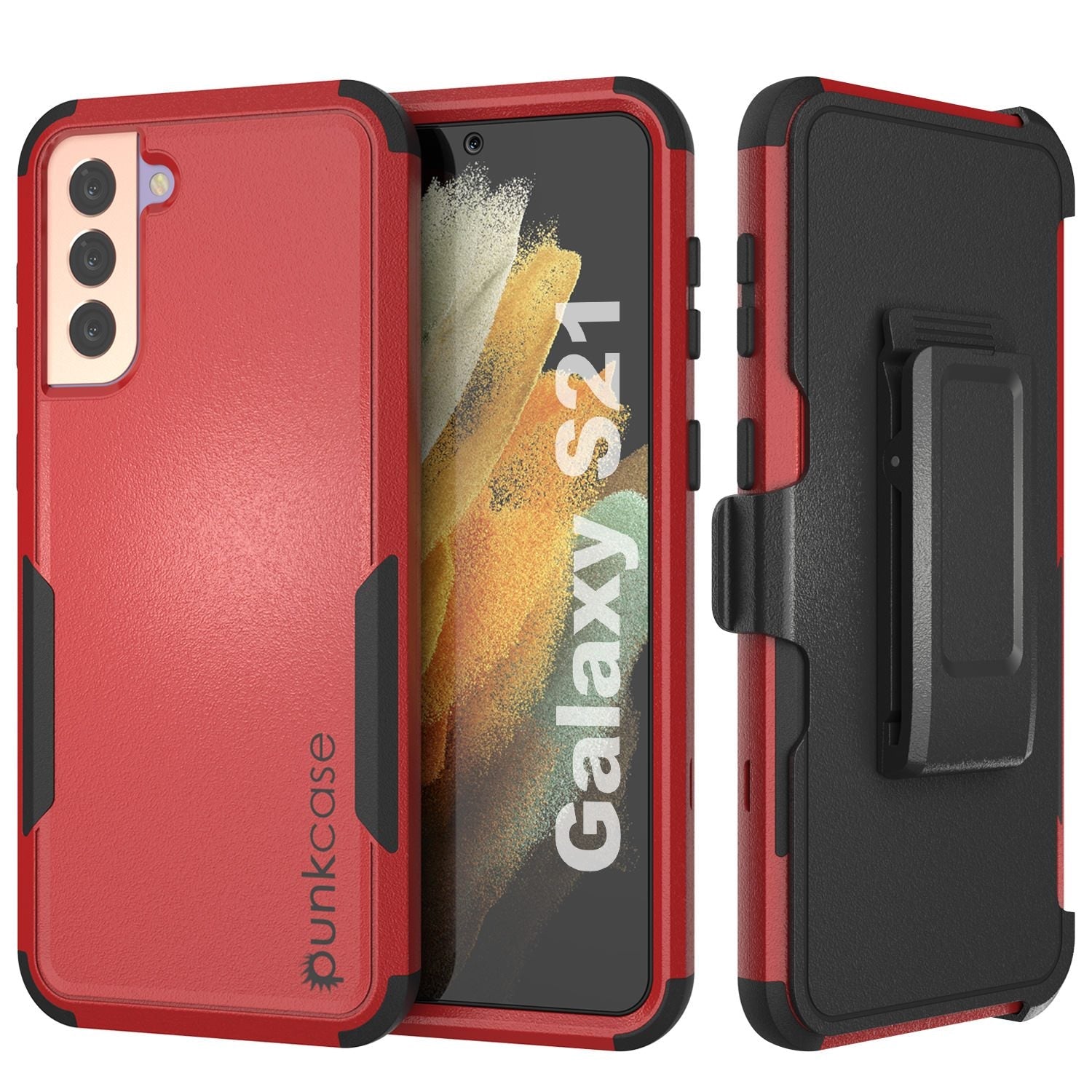 Punkcase for Galaxy S21 5G Belt Clip Multilayer Holster Case [Patron Series] [Mint]