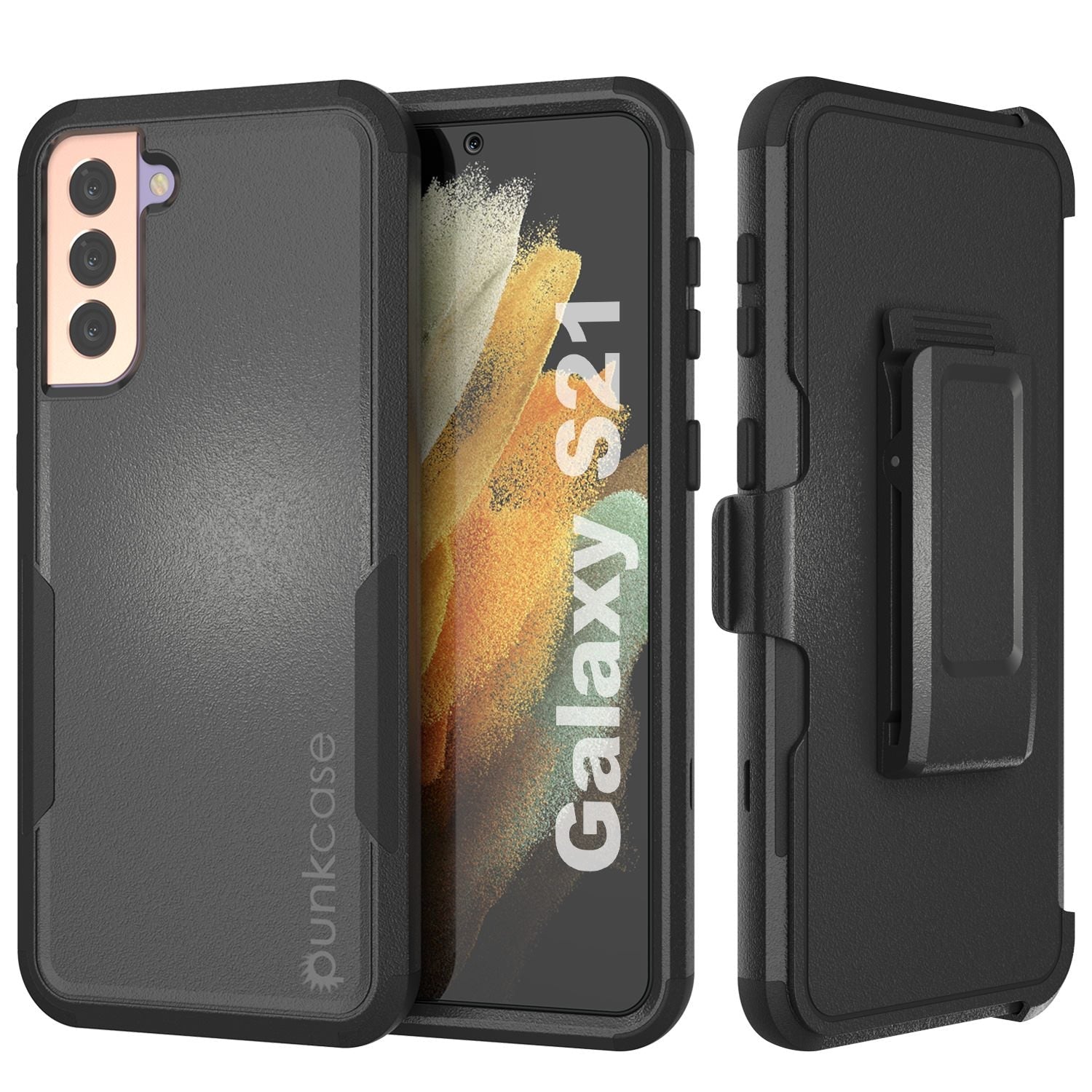 Punkcase for Galaxy S21 5G Belt Clip Multilayer Holster Case [Patron Series] [Pink]