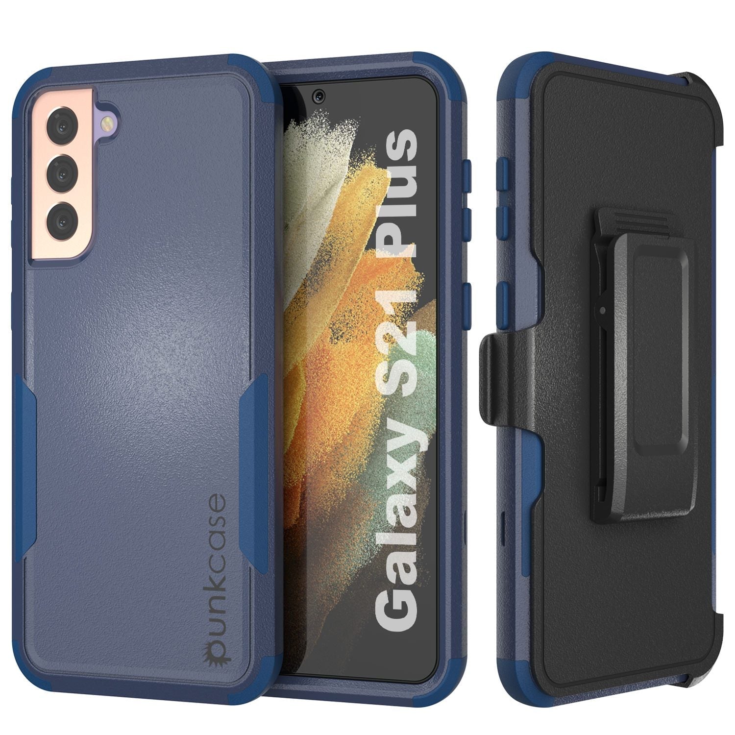 Punkcase for Galaxy S21+ Plus 5G Belt Clip Multilayer Holster Case [Patron Series] [Black]