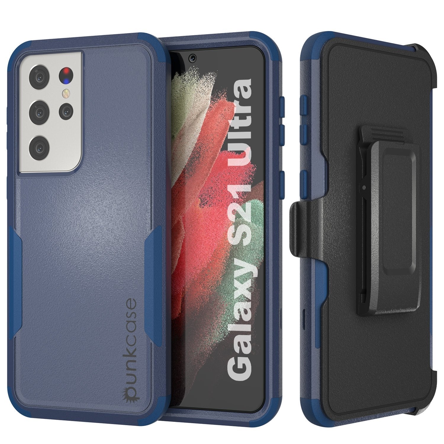 Punkcase for Galaxy S21 Ultra 5G Belt Clip Multilayer Holster Case [Patron Series] [Mint-Pink]