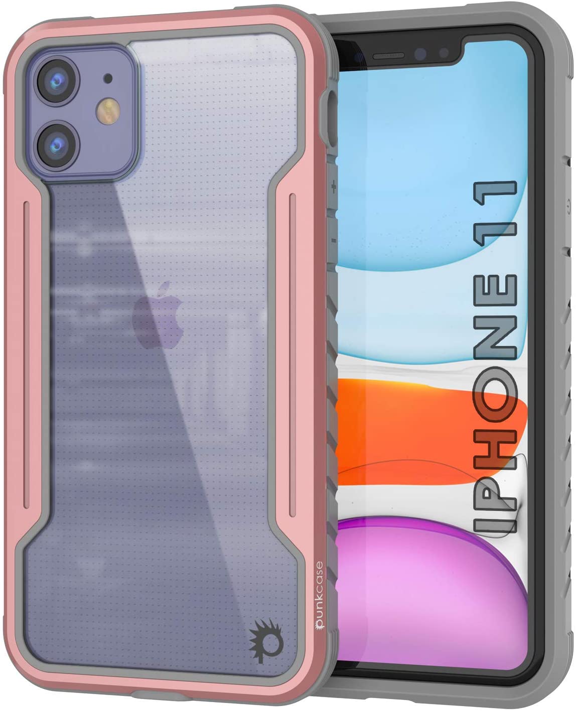 Punkcase iPhone 11 ravenger Case Protective Military Grade Multilayer Cover [Grey-Black]