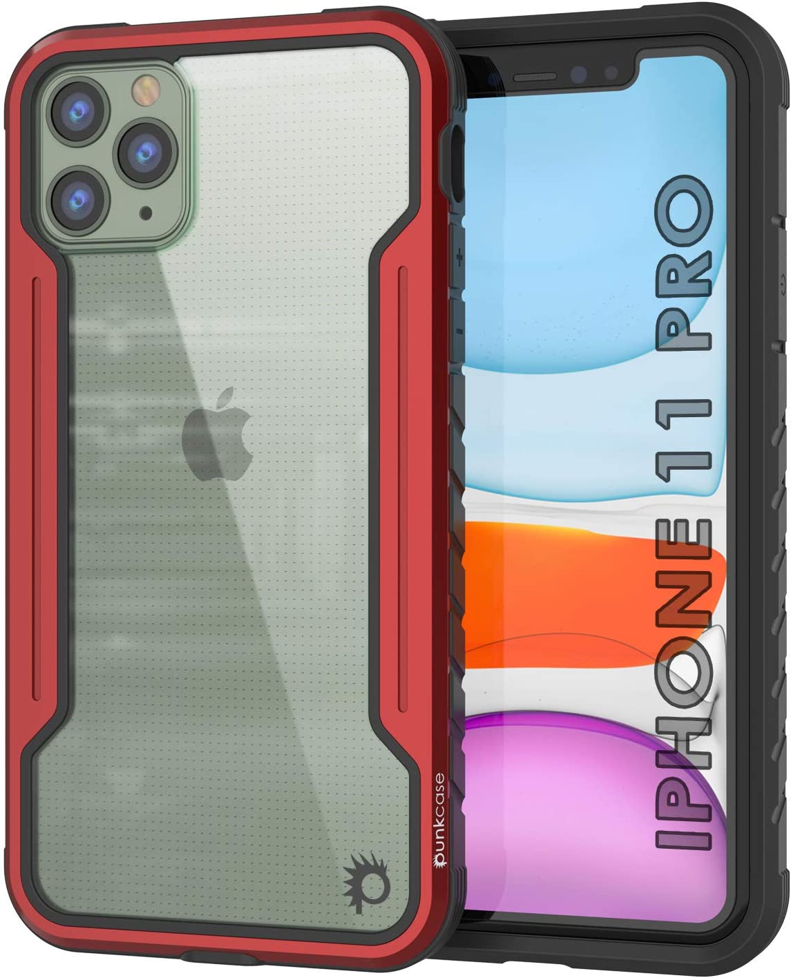 Punkcase iPhone 12 Pro ravenger Case Protective Military Grade Multilayer Cover [Black]