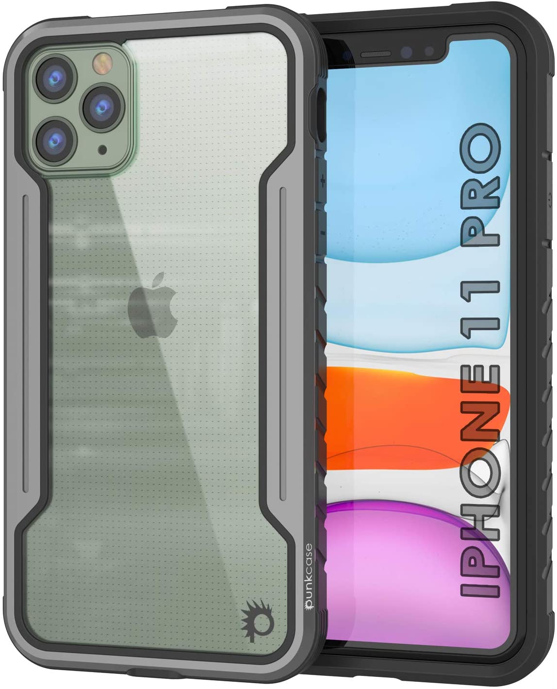 Punkcase iPhone 11 Pro ravenger Case Protective Military Grade Multilayer Cover [Black]