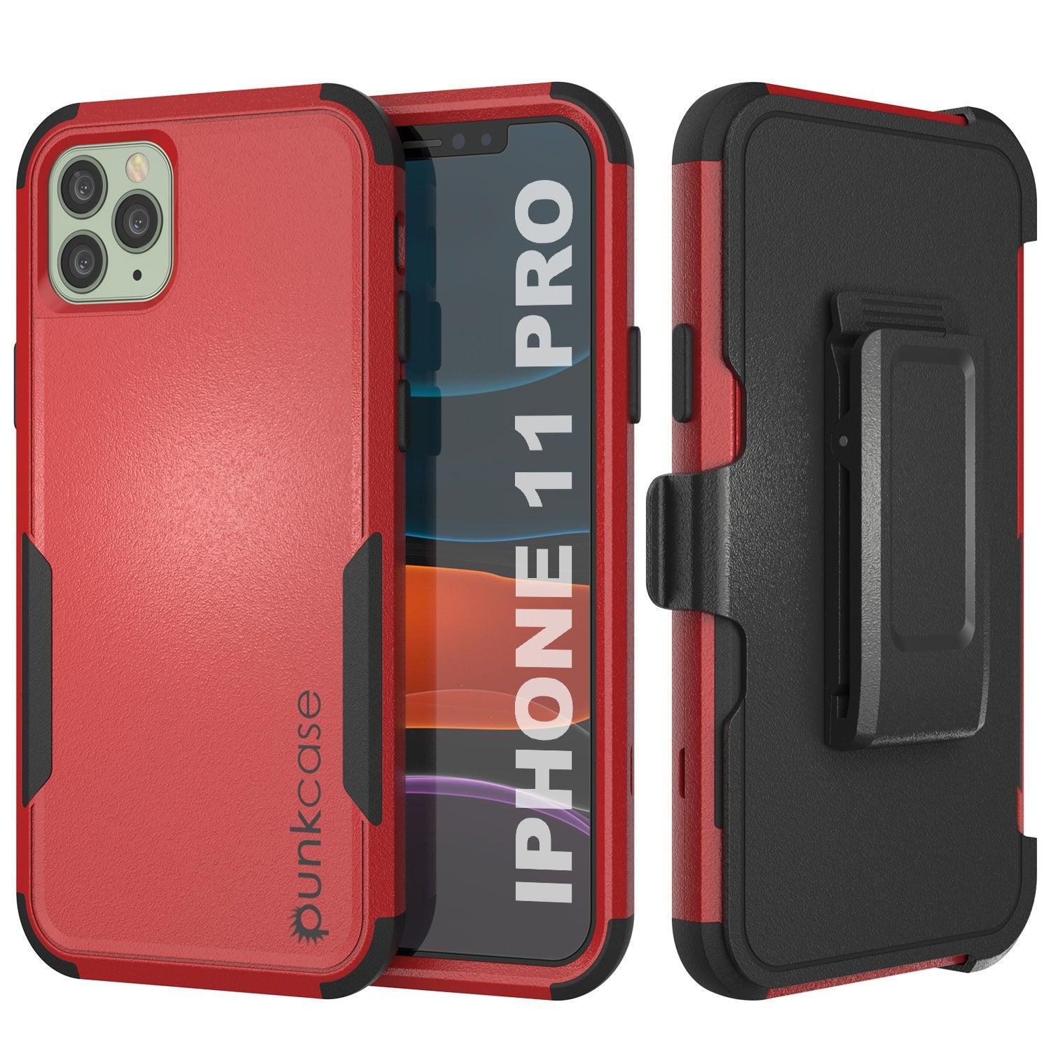 Punkcase for iPhone 11 Pro Belt Clip Multilayer Holster Case [Patron Series] [Navy]