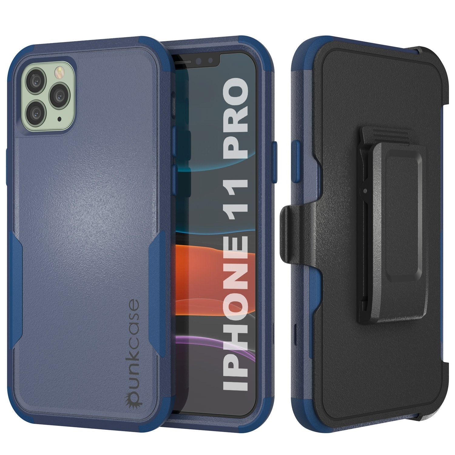 Punkcase for iPhone 11 Pro Belt Clip Multilayer Holster Case [Patron Series] [Black]