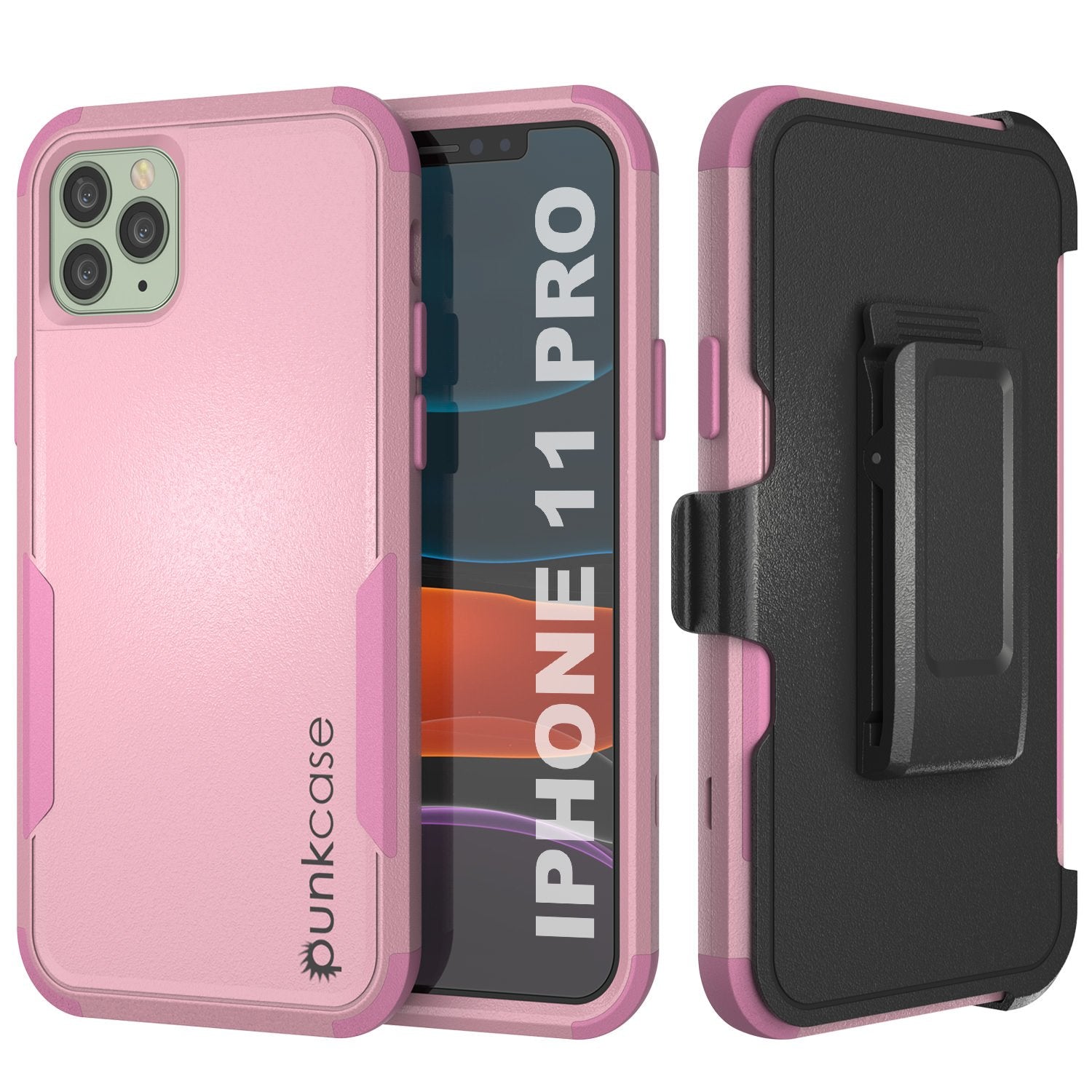 Punkcase for iPhone 11 Pro Belt Clip Multilayer Holster Case [Patron Series] [Black]