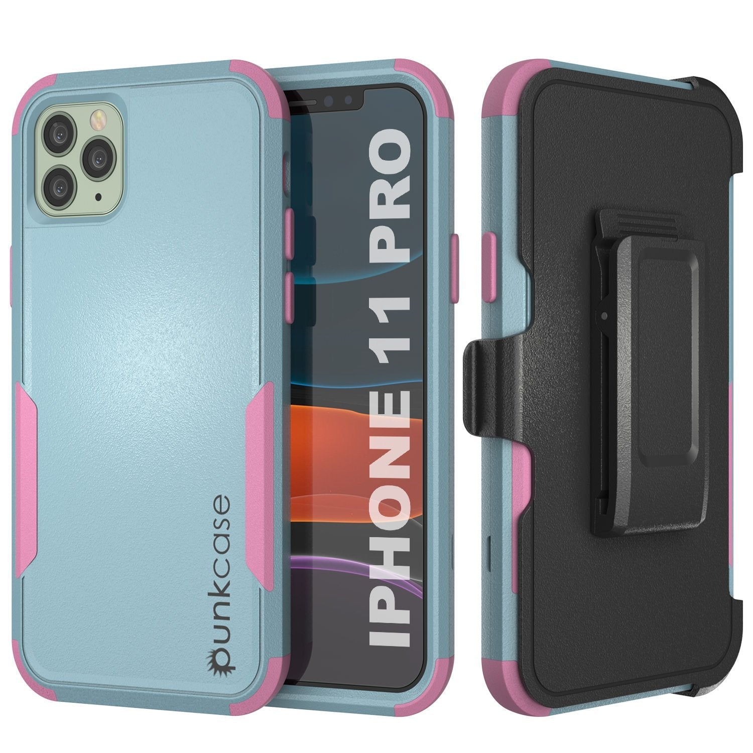 Punkcase for iPhone 11 Pro Belt Clip Multilayer Holster Case [Patron Series] [Black]