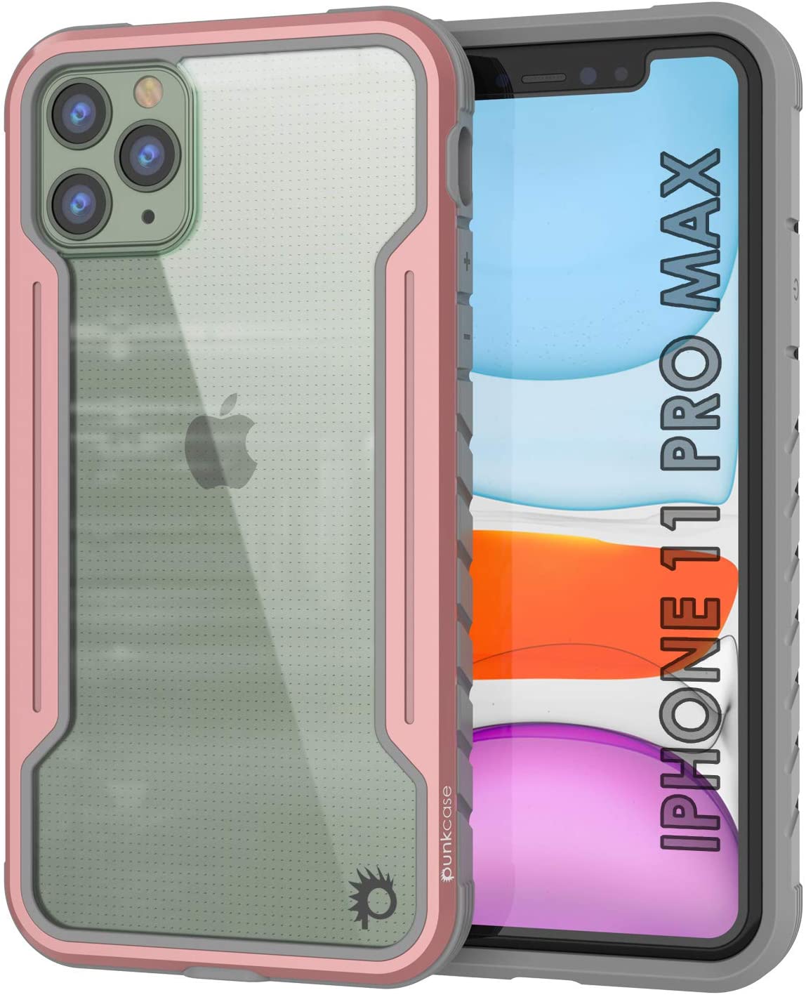 Punkcase iPhone 11 Pro Max ravenger Case Protective Military Grade Multilayer Cover [Grey]