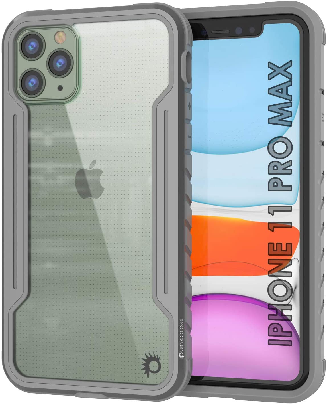 Punkcase iPhone 11 Pro Max ravenger Case Protective Military Grade Multilayer Cover [Red]
