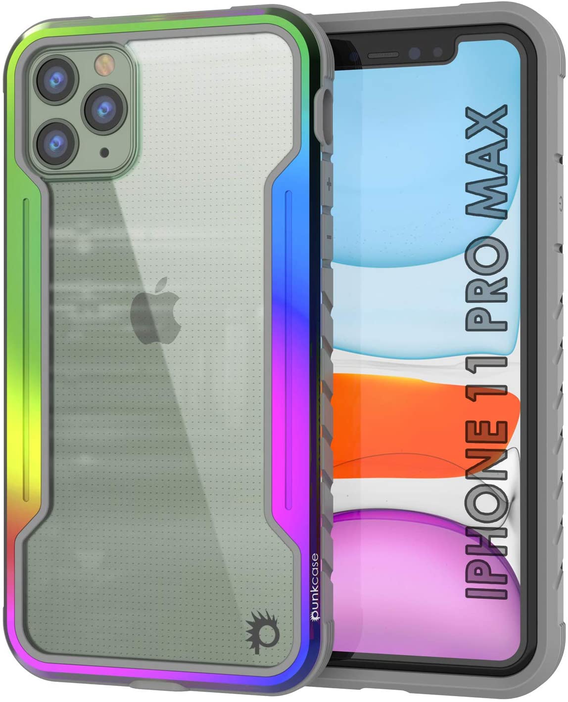 Punkcase iPhone 11 Pro Max ravenger Case Protective Military Grade Multilayer Cover [Grey]