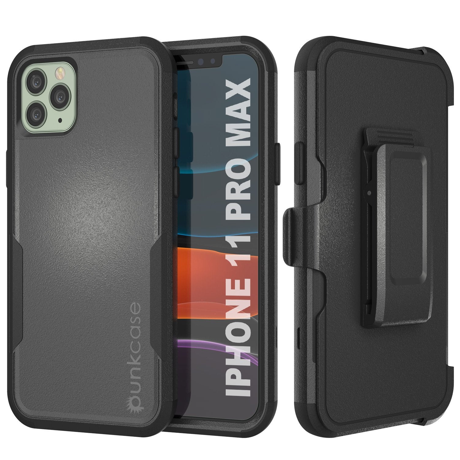 Punkcase for iPhone 11 Pro Max Belt Clip Multilayer Holster Case [Patron Series] [Red-Black]