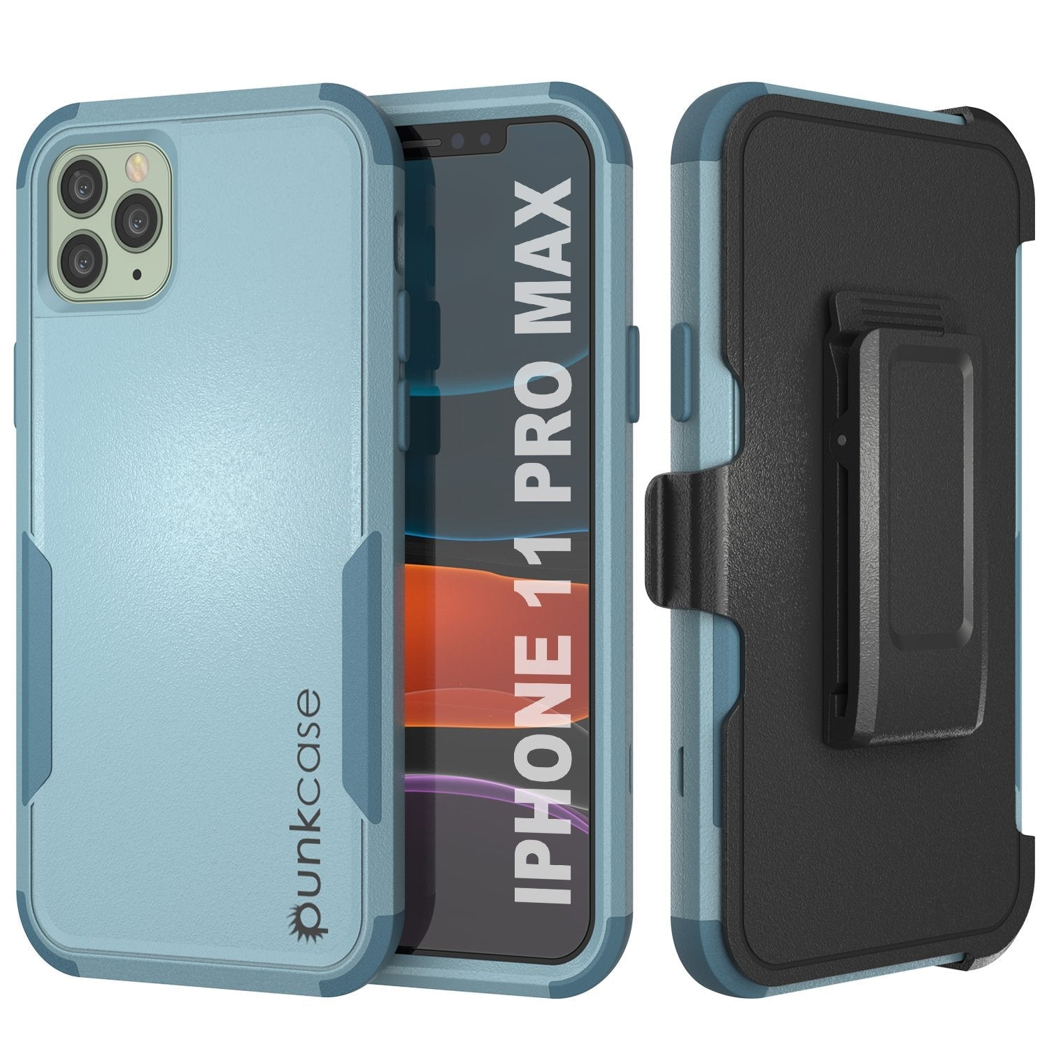 Punkcase for iPhone 11 Pro Max Belt Clip Multilayer Holster Case [Patron Series] [Red-Black]