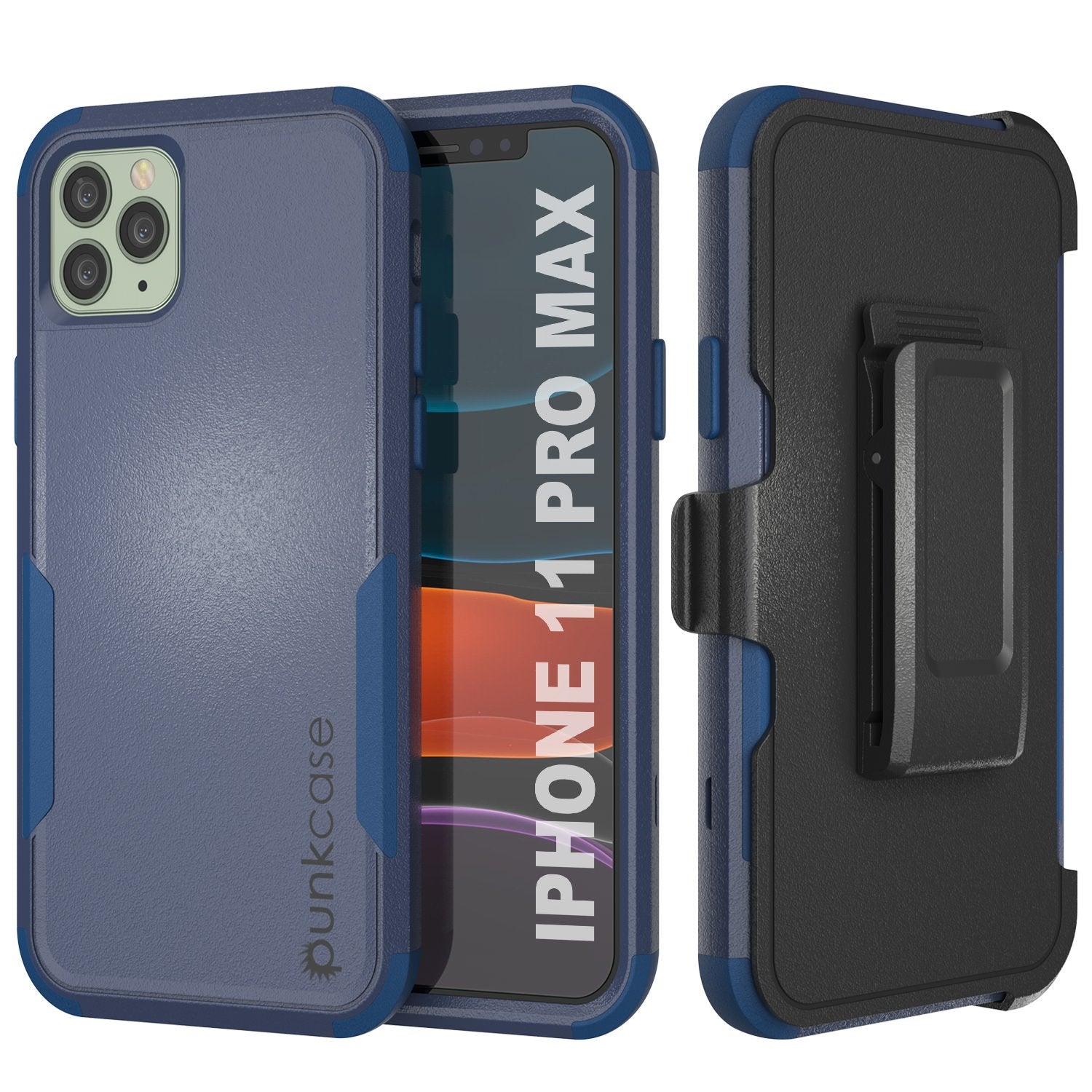 Punkcase for iPhone 11 Pro Max Belt Clip Multilayer Holster Case [Patron Series] [Red-Black]