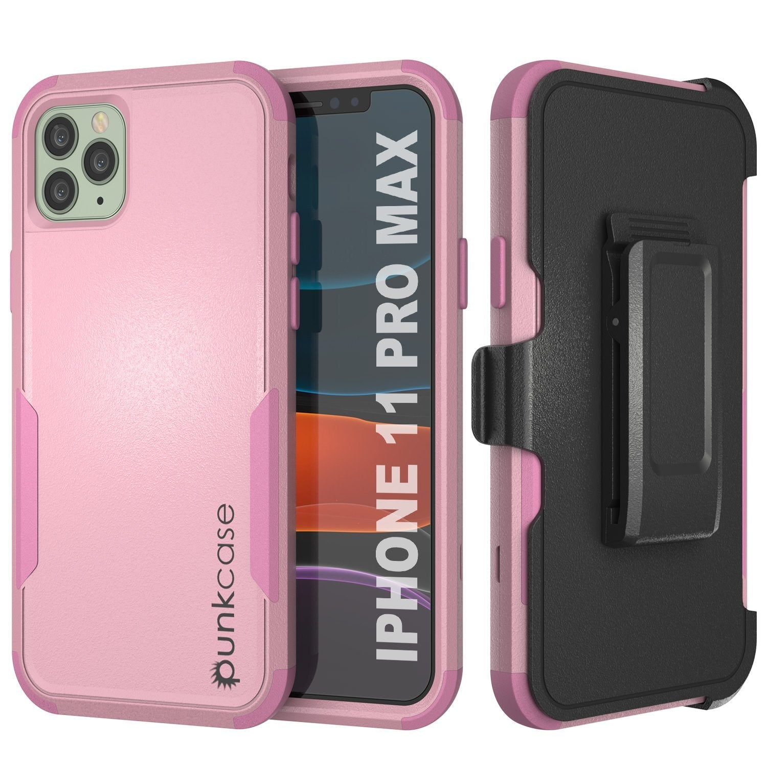 Punkcase for iPhone 11 Pro Max Belt Clip Multilayer Holster Case [Patron Series] [Black]