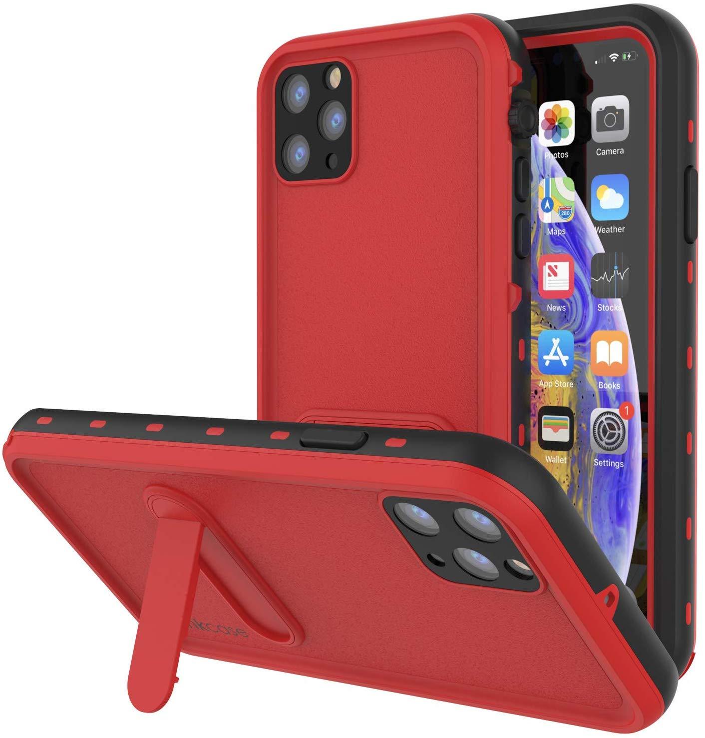 iPhone 11 Pro Max Waterproof Case, Punkcase [KickStud Series] Armor Cover [Purple]