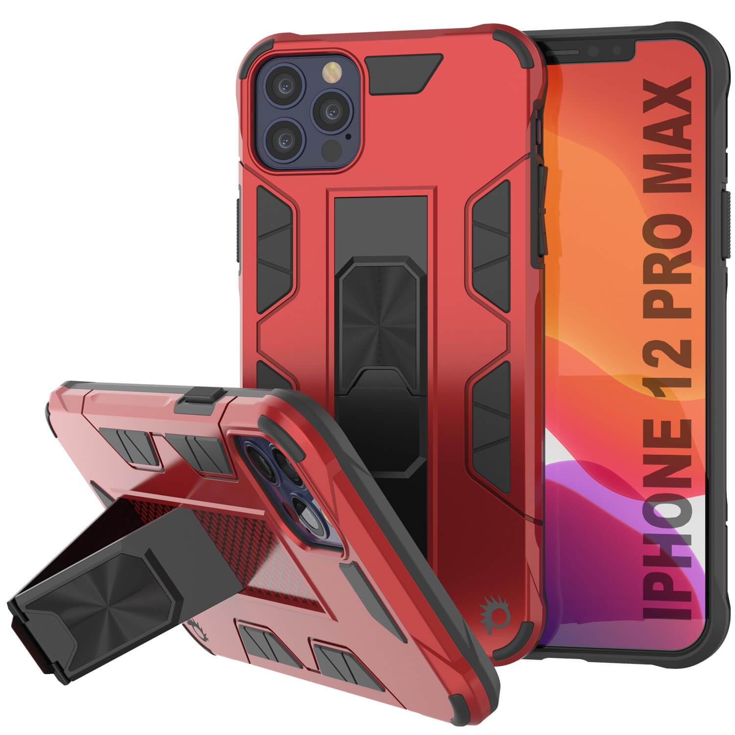 Punkcase iPhone 12 Pro Max Case [ArmorShield Series] Military Style Protective Dual Layer Case Rose-Gold