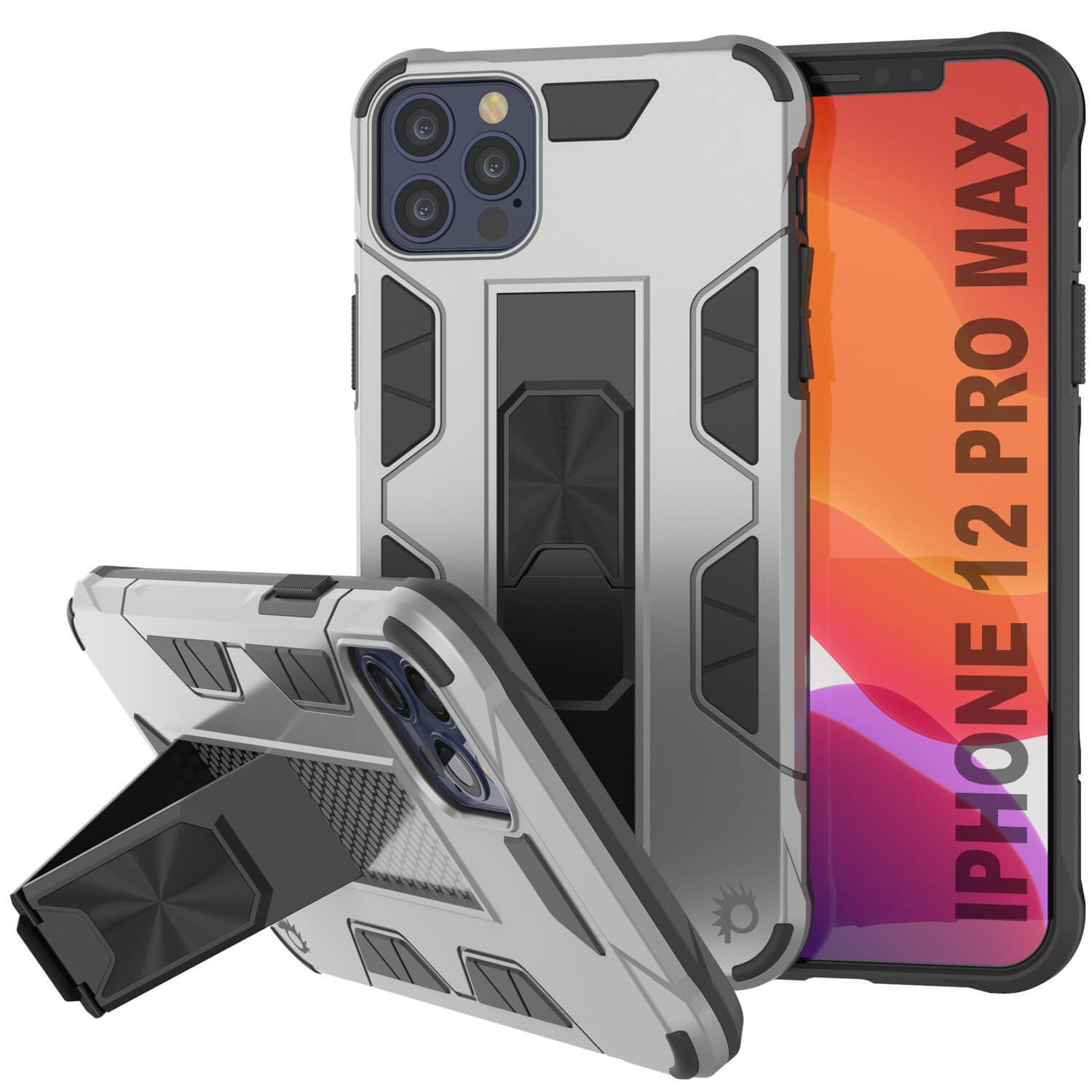 Punkcase iPhone 12 Pro Max Case [ArmorShield Series] Military Style Protective Dual Layer Case Black