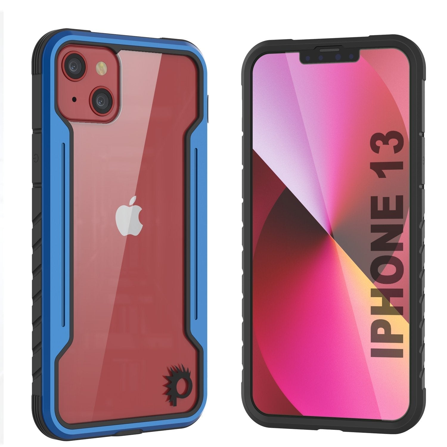 Punkcase iPhone 13 ravenger Case Protective Military Grade Multilayer Cover [Red]