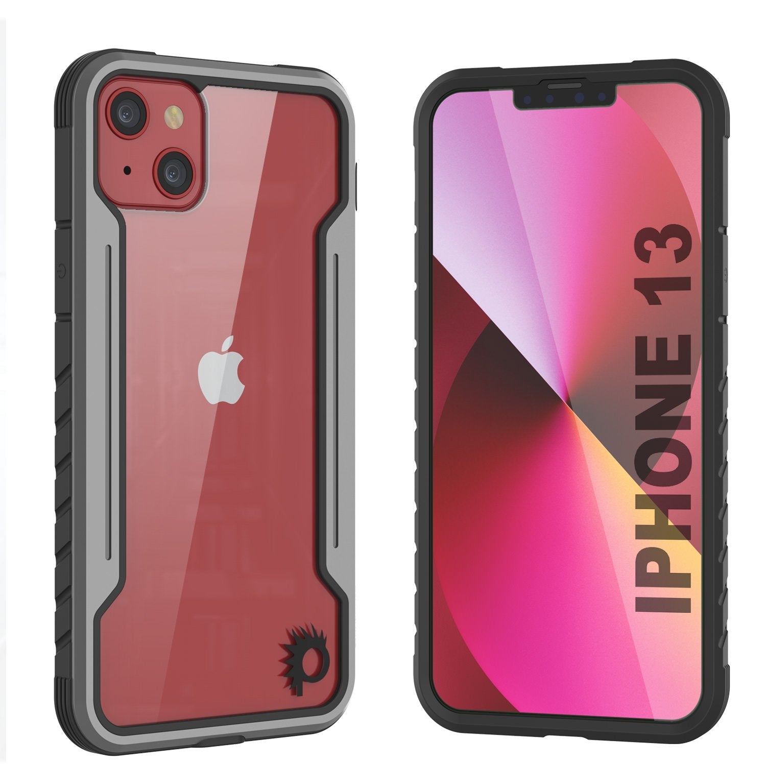Punkcase iPhone 13 ravenger Case Protective Military Grade Multilayer Cover [Red]